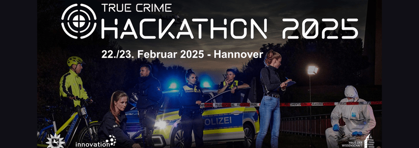 Grafik: Polizeidirektion Lüneburg. Hackathon 2025, 22.-23.02.2025 in Hannover.