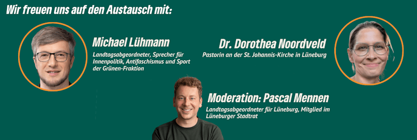 Grafik: Sharepic. Dialogforum Kirche in Zeiten des Rechtsrucks am 5. Februar 2026.