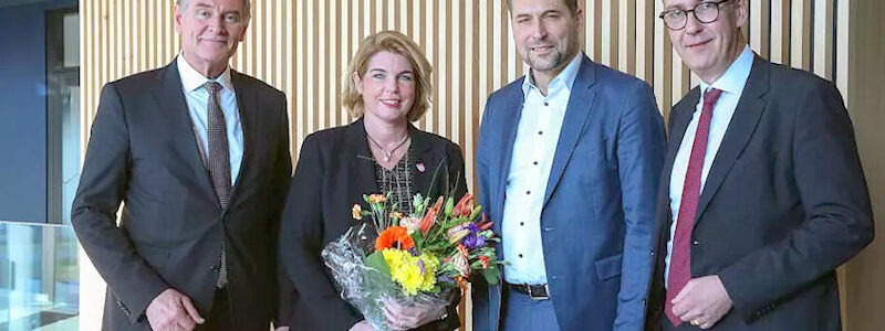 Foto: Deutscher Städtetag, 22.01.2026. Von links: Burkhard Jung, Präsident des Deutschen Städtetages; Claudia Kalisch, neu ernannte Vizepräsidentin des Deutschen Städtetages; Uwe Conradt, Vizepräsident des Deutschen Städtetages; Christian Schuchardt, Hauptgeschäftsführer des Deutschen Städtetages.