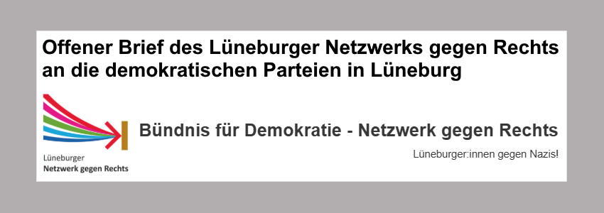 Grafik: Logo Netzwerk gegen Rechts. Offener Brief, Dezember 2025.