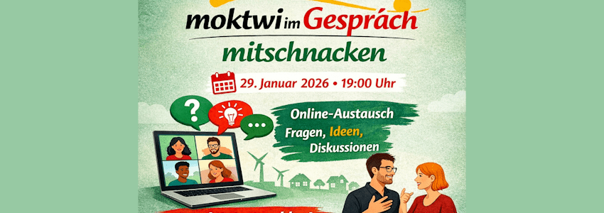 Sharepic: moktwi. Einladung Online-Austausch am 29.01.2026.