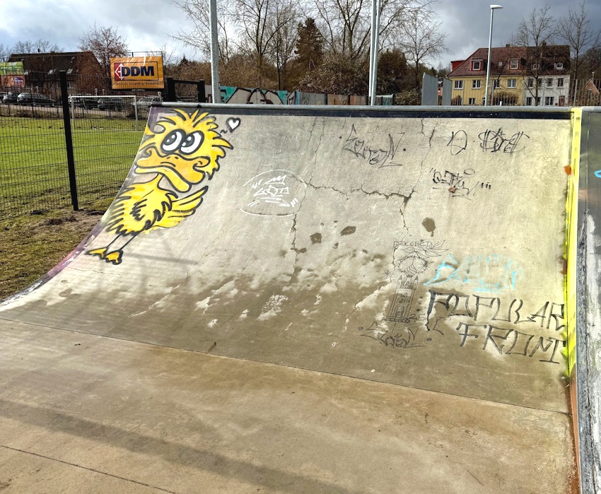 Foto: Hansestadt Lüneburg. Die Schäden an den Rampen im Skatepark sollen möglichst zeitnah durch eine Spezialfirma behoben werden.