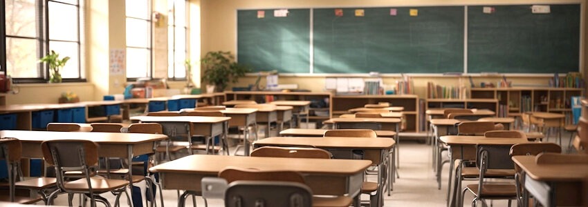 Foto: Victor Salazar, Pixabay. Klassenzimmer in einer Schule.