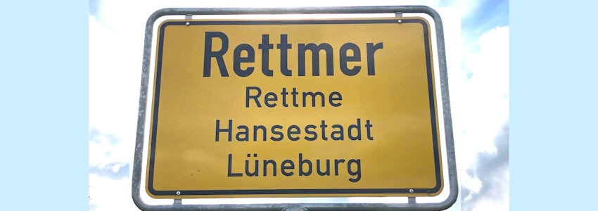 Foto: Lünepedia. Ortsschild Rettmer.