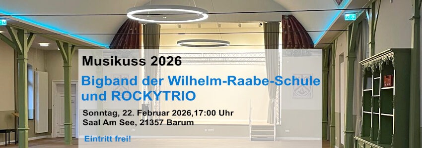 Foto: privat. Saal am See in Barum, Blick auf die Bühne.