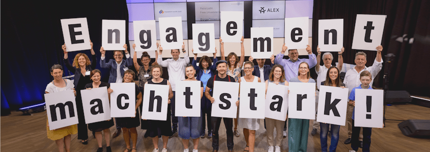 Foto: Bundesnetzwerk Bürgerschaftliches Engagement (BBE) / Jörg Farys. Auftaktveranstaltung zur »Woche des bürgerschaftlichen Engagements« im September 2023.