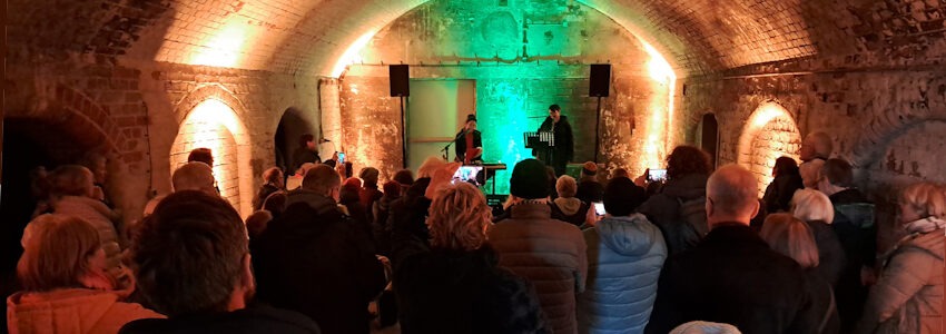 Foto: Hansestadt Lüneburg. Der Tunnel ist zuletzt von der Hansestadt mit den „Tunnel-Tönen“ bespielt worden und soll auch nach der Sanierung für kleine kulturelle Formate zugänglich sein.