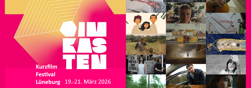 Grafik: IM KASTEN Lüneburg e.V. Kurzfilmfestival 2026.