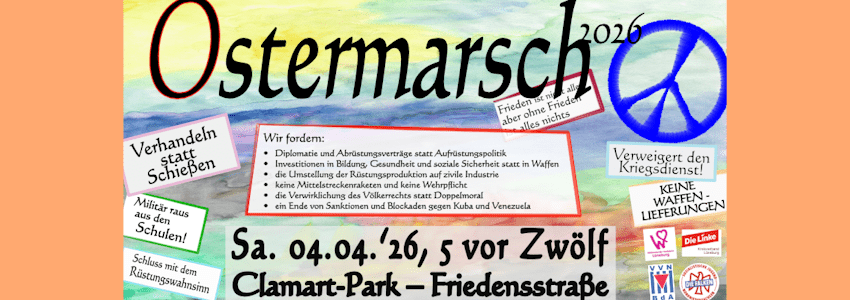 Grafik: Plakat Ostermarsch 2026 (angepasst).