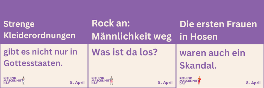 Grafik: Rethink Masculinity Day. Sharepics.