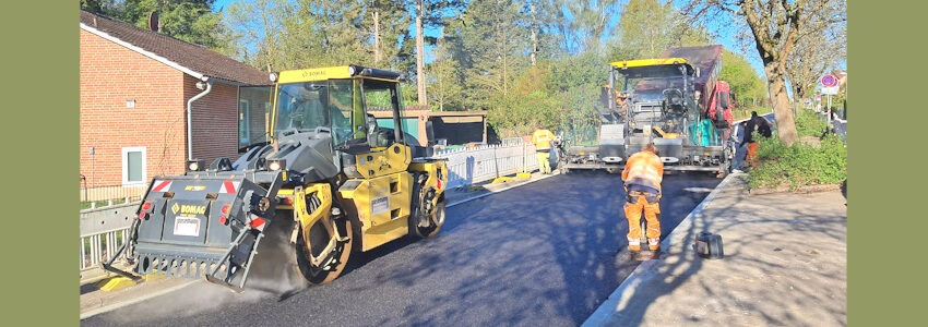 Hansestadt Lüneburg: Schomakerstraße. Die Sanierung hier kommt gut voran.