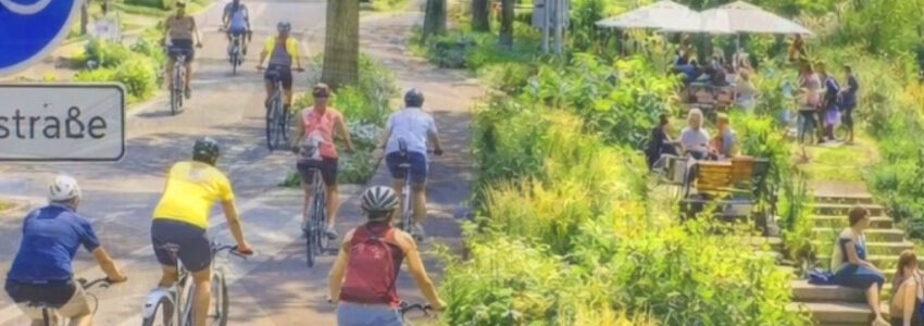 oto: Radentscheid Lüneburg. Montage Fahrradstraße Ilmenaustraße (KI-generiert).