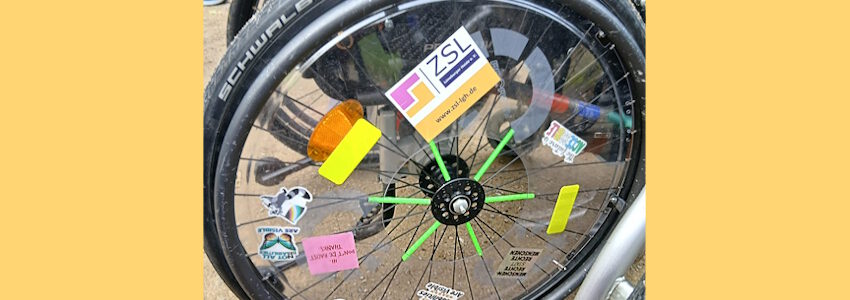 Foto: ZSL Lüneburger Heide. Rad eines Rollstuhls, Symbolbild.