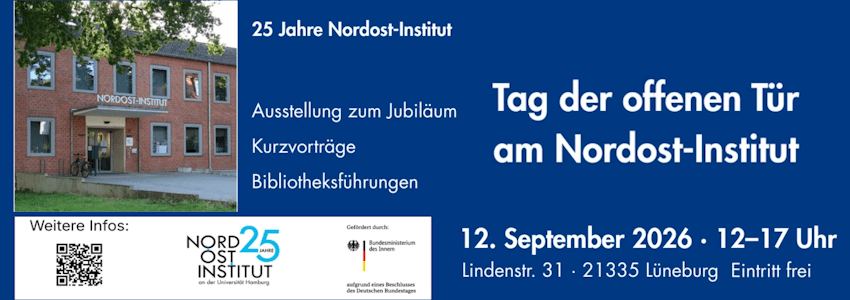 Grafik: Nordost-Institut. Tag der offenen Tür am 12.09.2026. Plakat (angepasst).