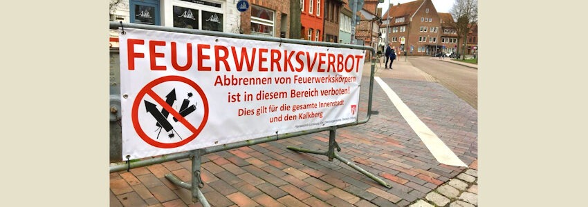 Foto: Hansestadt Lüneburg. Auch in diesem Jahr gilt an Silvester und Neujahr ein Feuerwerksverbot im Naturschutzgebiet Kalkberg sowie für den Bereich der historischen Innenstadt.