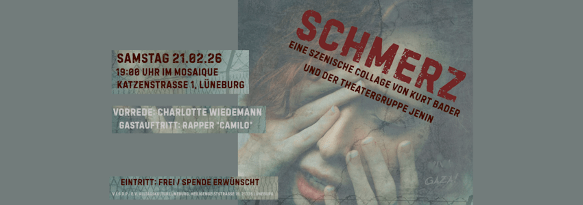 Grafik: AlltagsKultur e.V. (Sharepic, angepasst). "Schmerz" - Vorstellung am 21. Februar 2026.