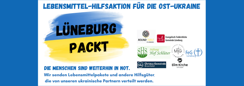Grafik: Plakat Lebensmittel-Hilfsaktion "Lüneburg packt" (angepasst).