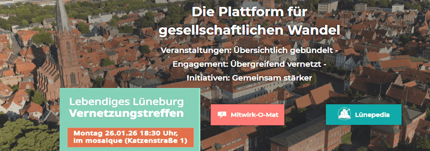 Lebendiges Lüneburg: Screenshot. Vernetzungstreffen am 26.01.2026.